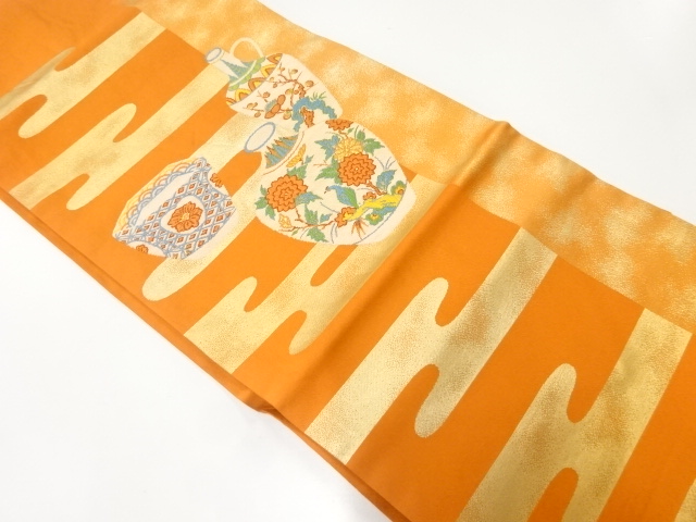 JAPANESE NAGOYA OBI / WOVEN FLOWER VASE